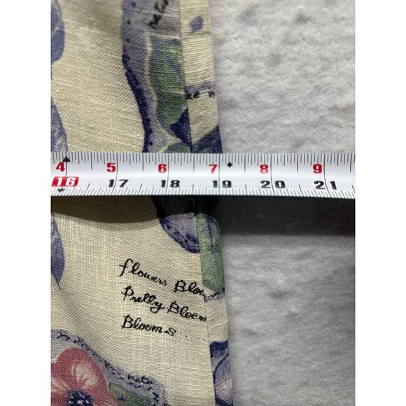 Vtg Positive Attitude 100% Linen Sleeveless Shift Dress Floral Botanical Print M - Picture 8 of 10